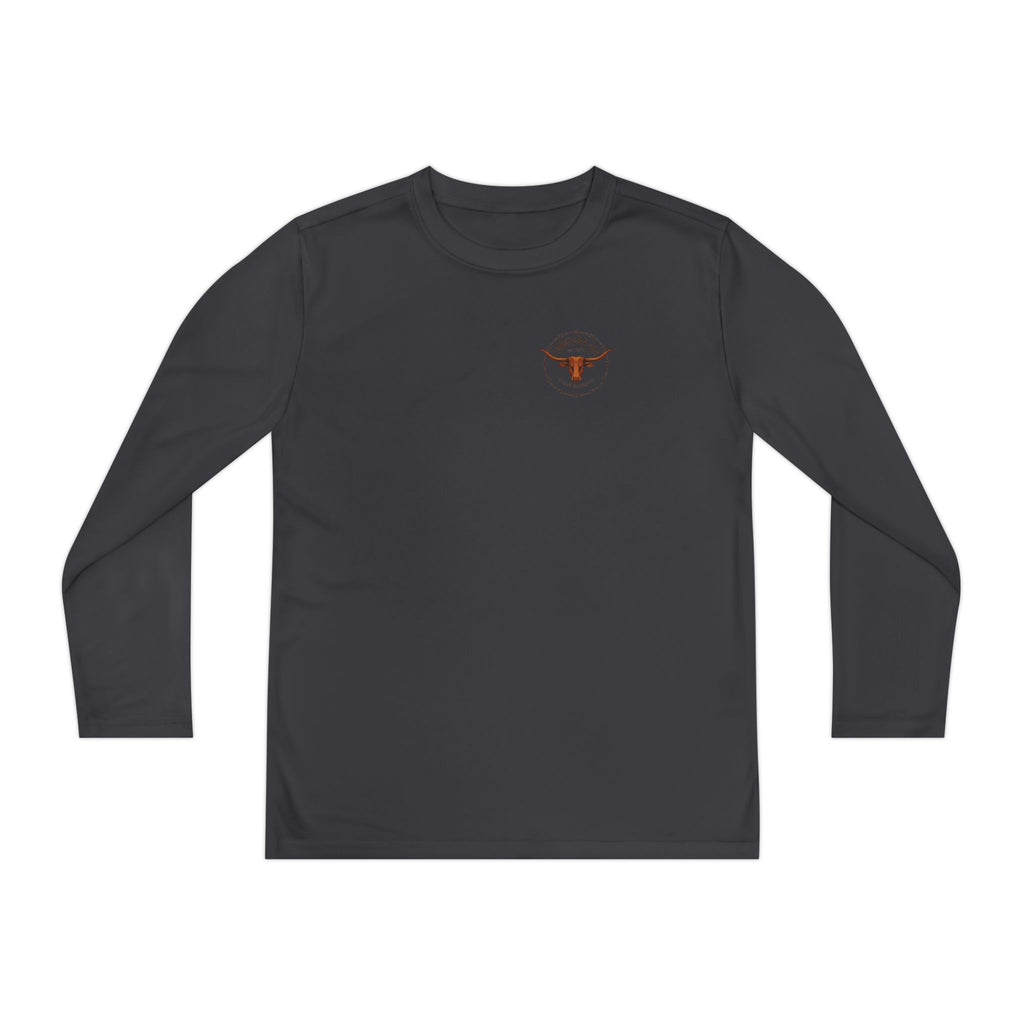 Youth Long Sleeve Tee — Longhorn TX Ranch Logo Shirt