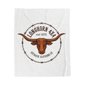 Longhorn 4x4 Velveteen Plush Blanket – Outback Clothing Co. Logo Throw
