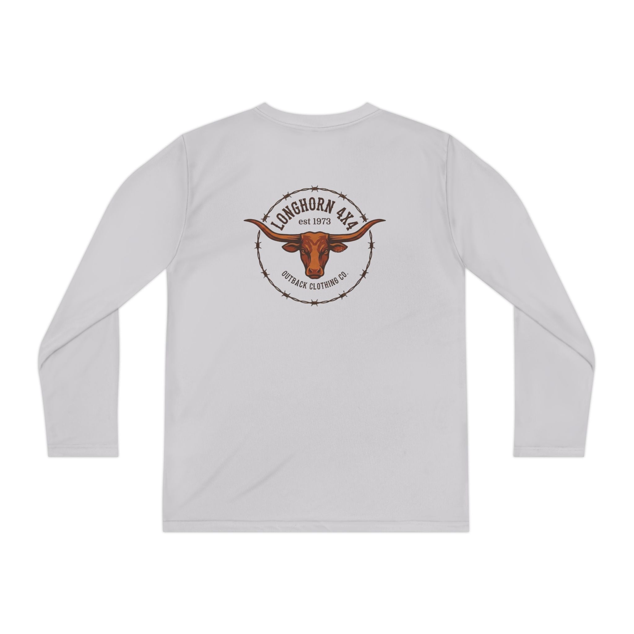 Youth Long Sleeve Tee — Longhorn TX Ranch Logo Shirt