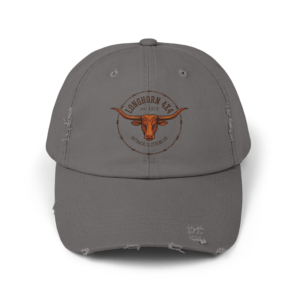 Gray cap with a logo on a white background