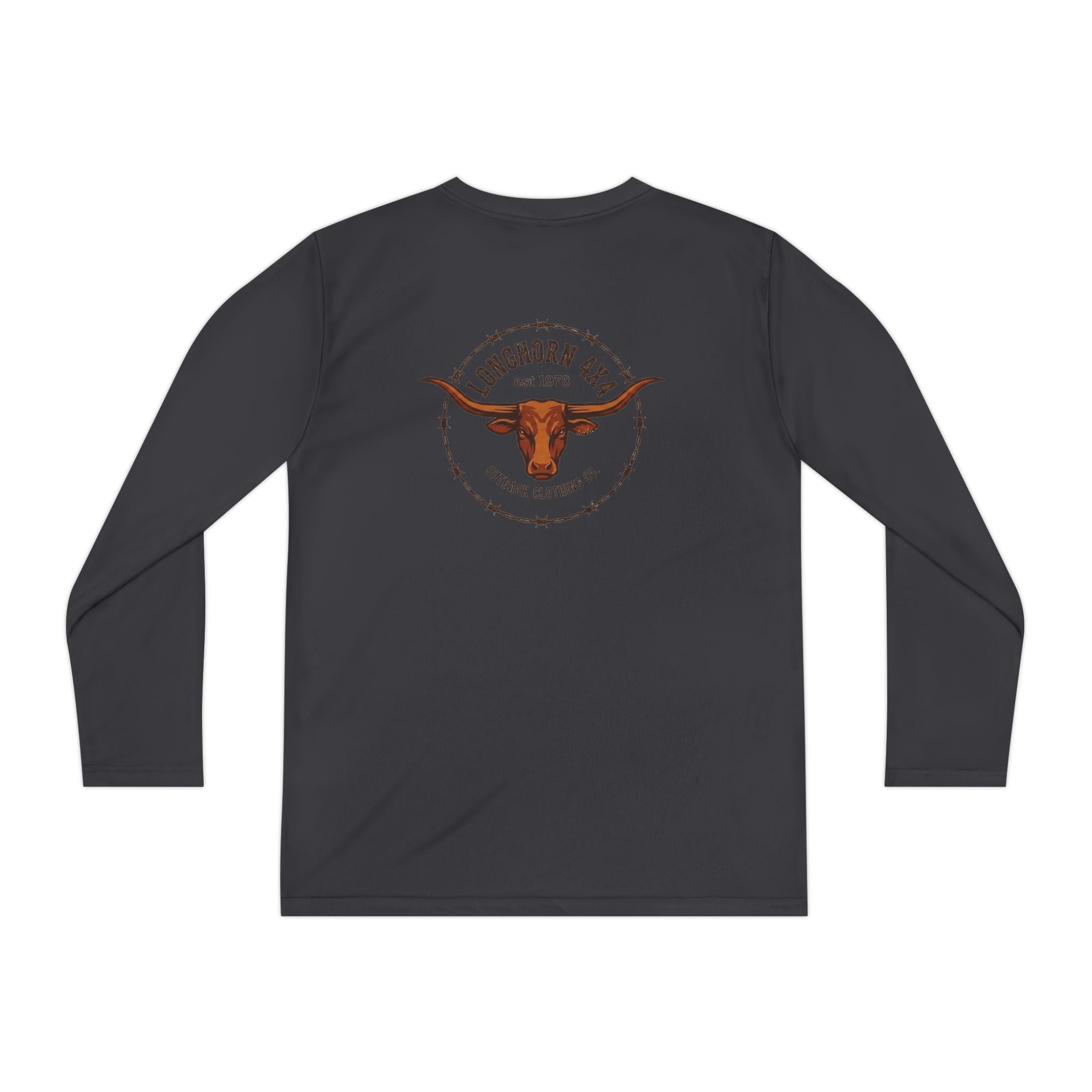 Youth Long Sleeve Tee — Longhorn TX Ranch Logo Shirt