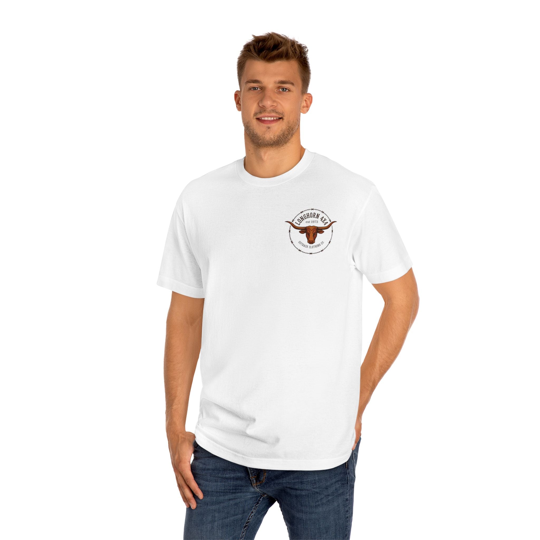Longhorn 4x4 Tee — Rustic Western Truck Shirt