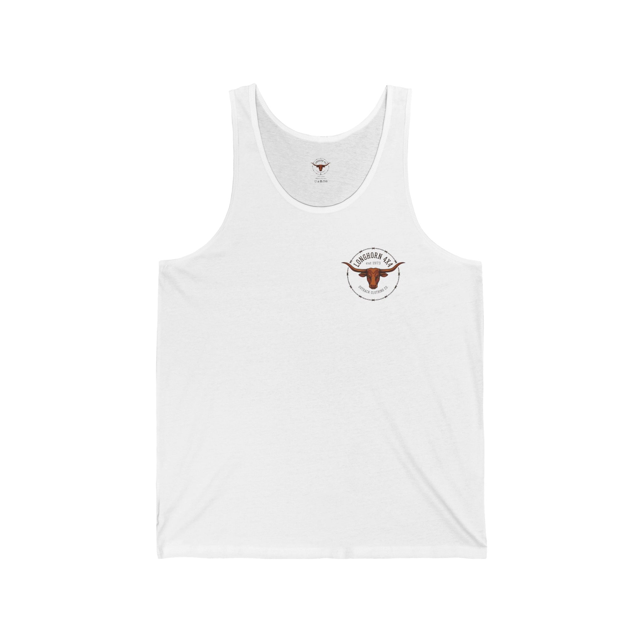 Longhorn Ranch Graphic Tank Top — Vintage Texas Steer Logo