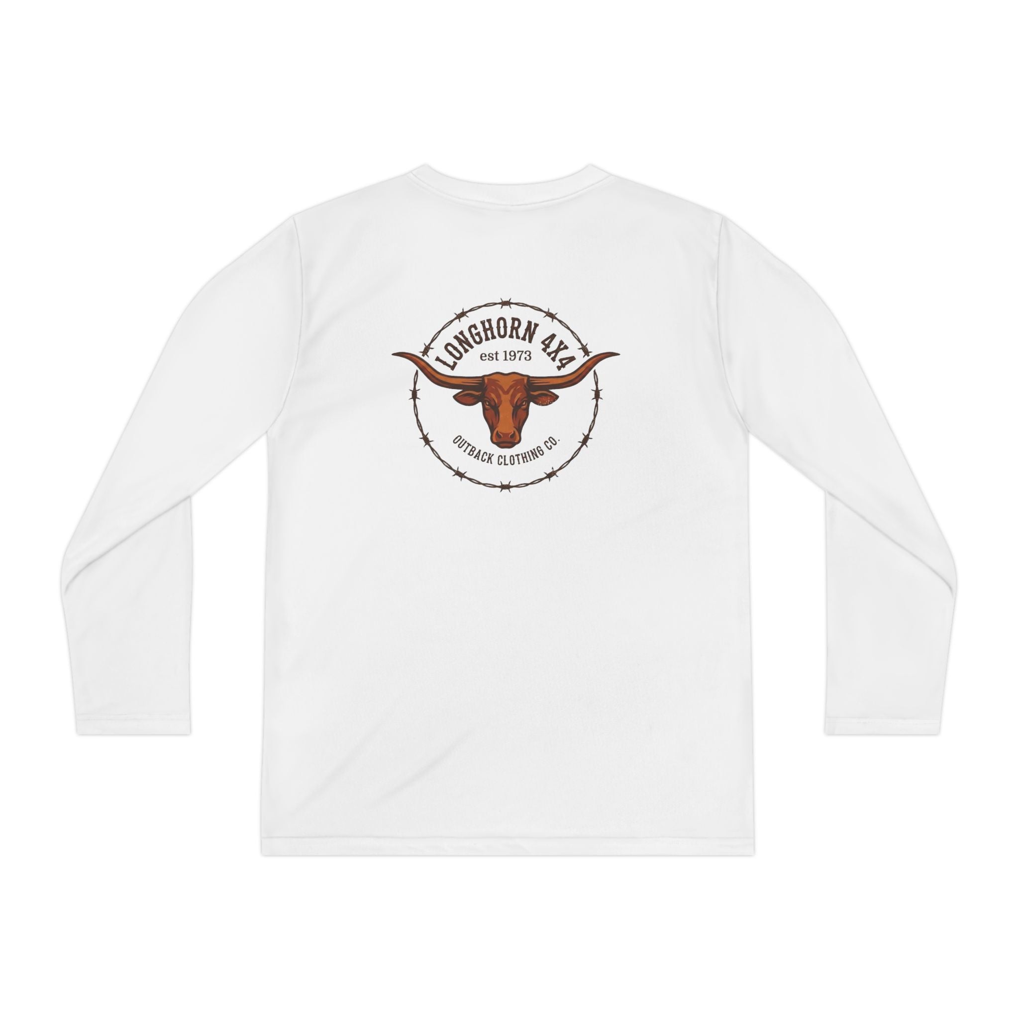 Youth Long Sleeve Tee — Longhorn TX Ranch Logo Shirt