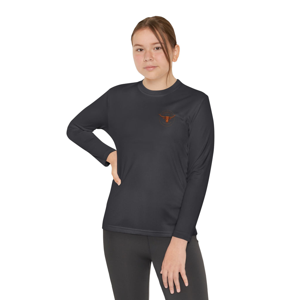 Youth Long Sleeve Tee — Longhorn TX Ranch Logo Shirt