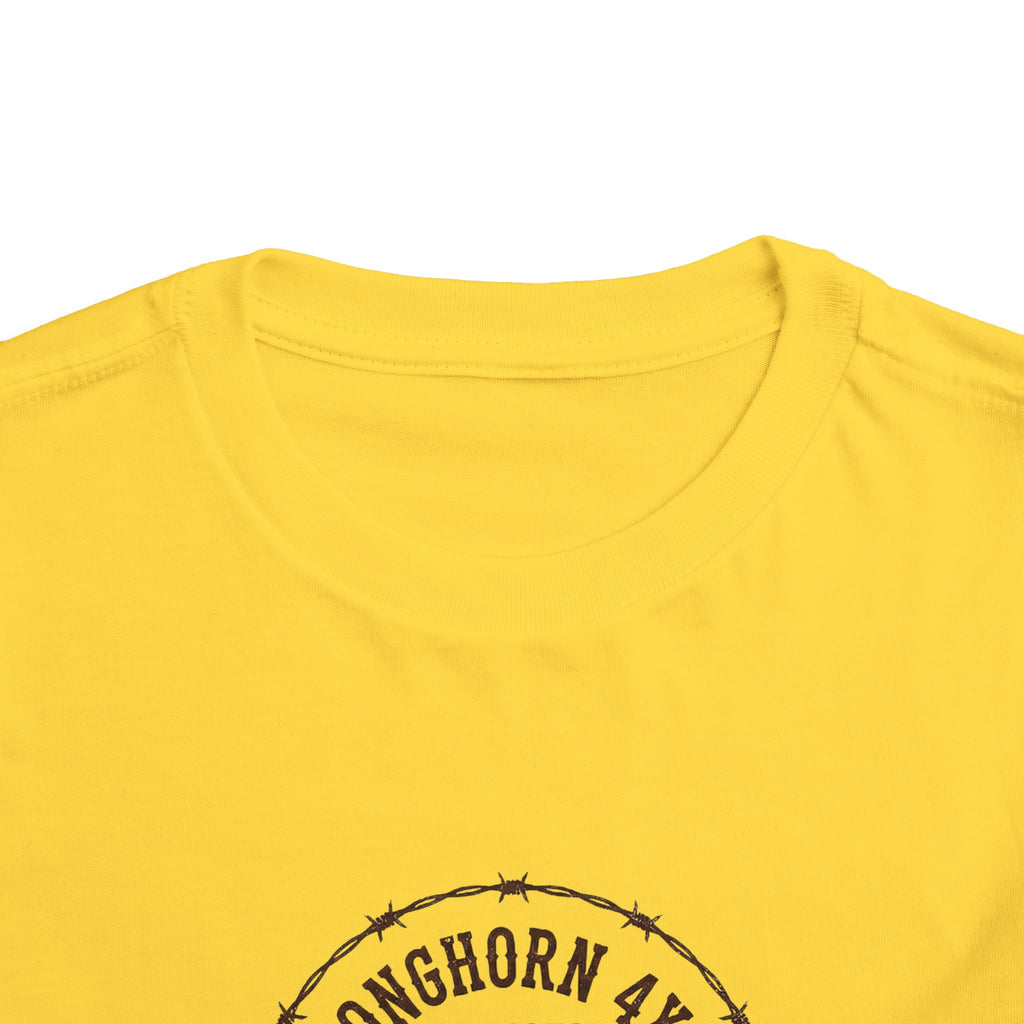 Longhorn Ranch Toddler Tee — Western Cow Skull Graphic Shirt