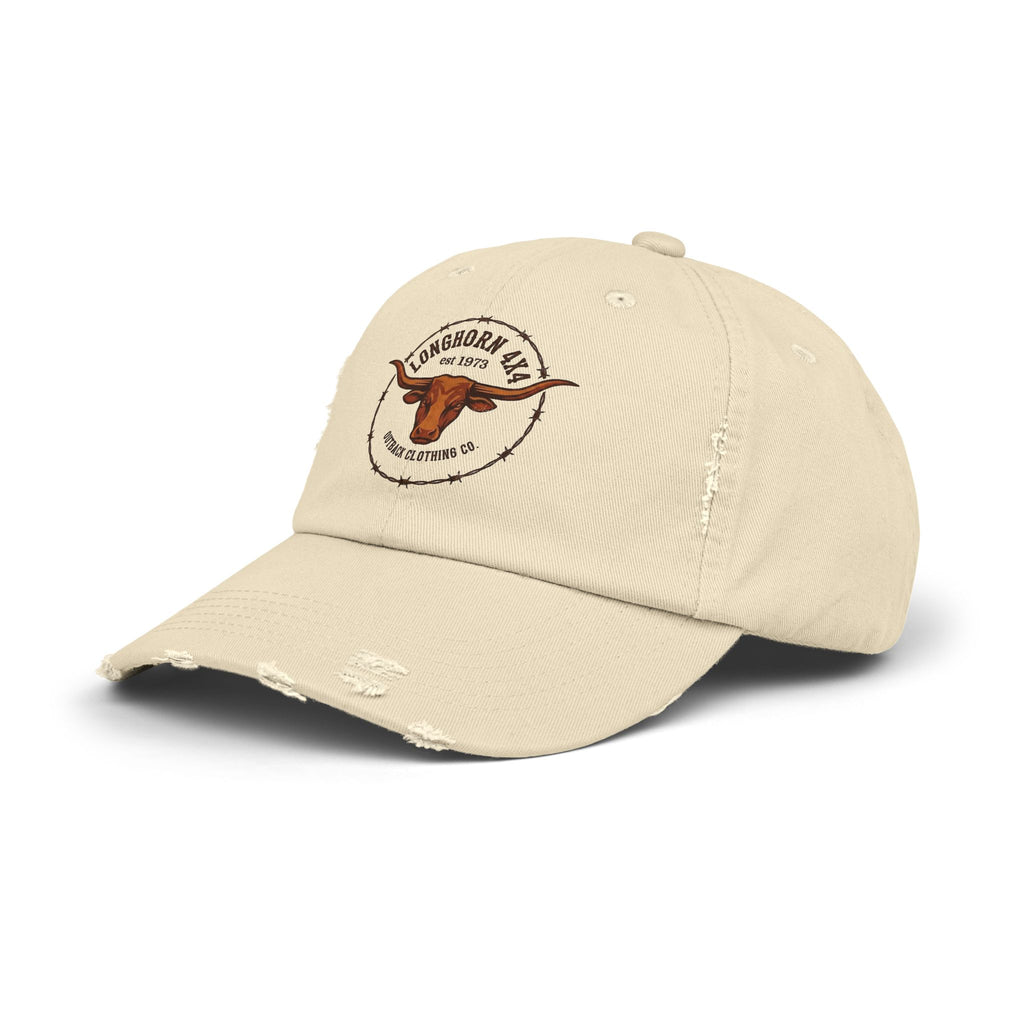 Beige cap with a logo on a white background