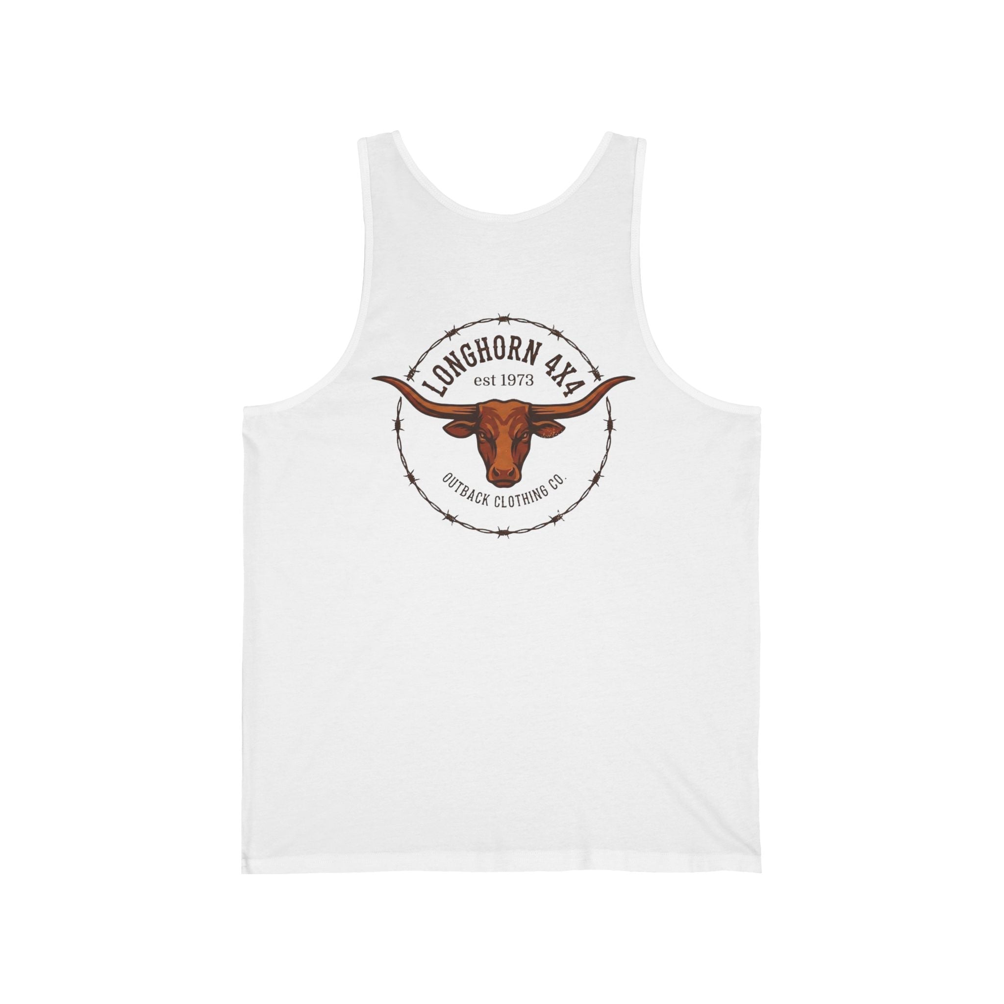 Longhorn Ranch Graphic Tank Top — Vintage Texas Steer Logo