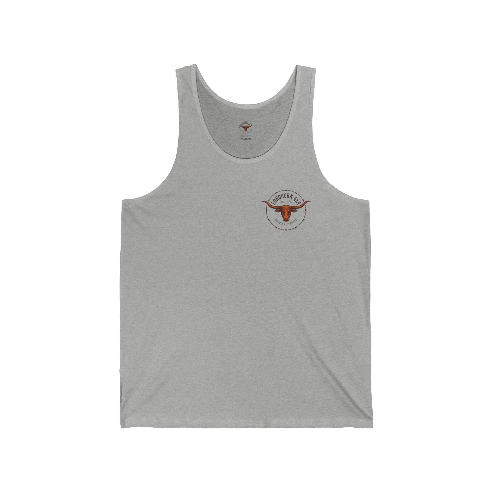 Longhorn Ranch Graphic Tank Top — Vintage Texas Steer Logo