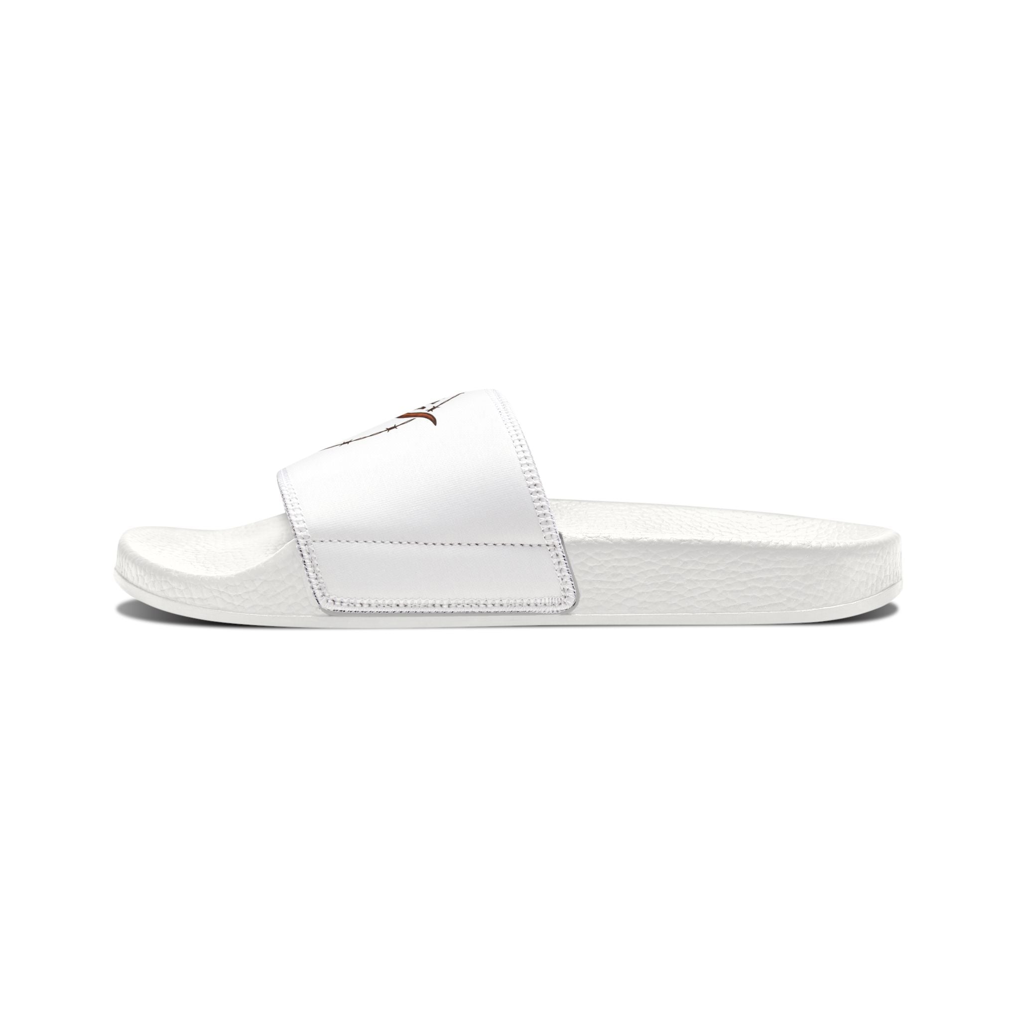White slide sandal on a white background
